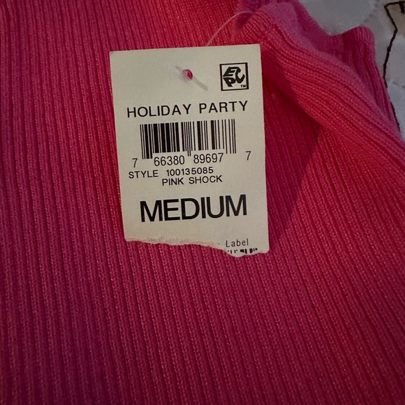 DONATED ❌bar III Body Con Hot Pink Ribbed Knit Dress, medium, NWT - Picture 5 of 7